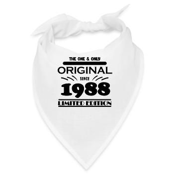 1988 - Baujahr 1988 - Jahrgang 1988 - Bandana - Weiß - Vorne