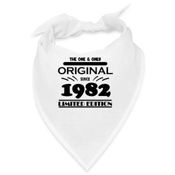 1982 - Baujahr 1982 - Jahrgang 1982 - Bandana - Weiß - Vorne