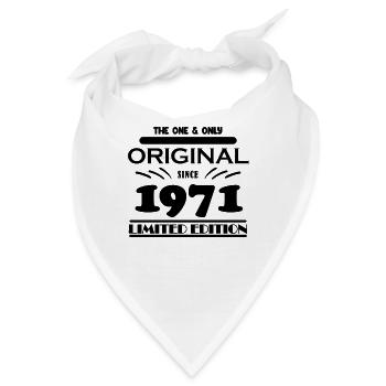 1971 - Baujahr 1971 - Jahrgang 1971 - Bandana - Weiß - Vorne