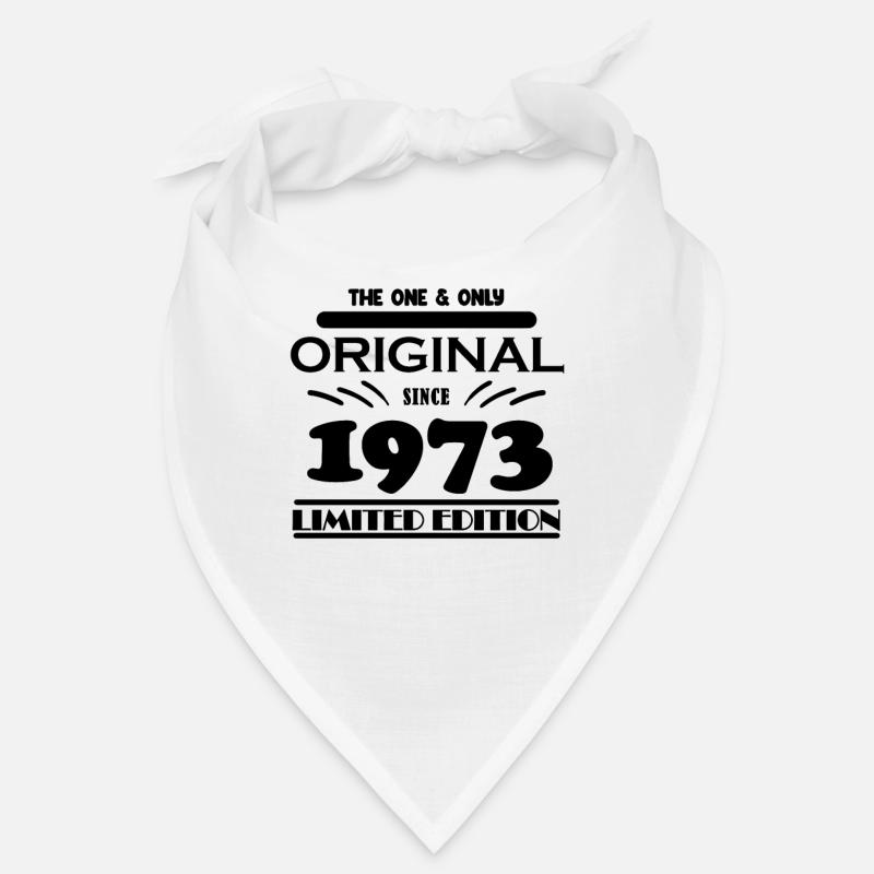 1973 - Année de construction 1973 - Naissance 1973 - Bandana - blanc