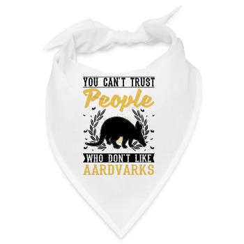 Erdferkel Geschenk Aardvark - Bandana - Weiß - Vorne