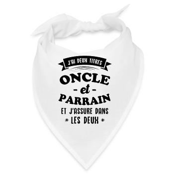 Onkel und Pate - Bandana - Weiß - Vorne