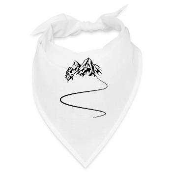 Berge Wanderweg - Skispur - Kurven - Bandana - Weiß - Vorne