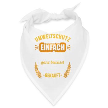 Anti Umweltschutz Parodie Umweltschutz - Bandana - Weiß - Vorne