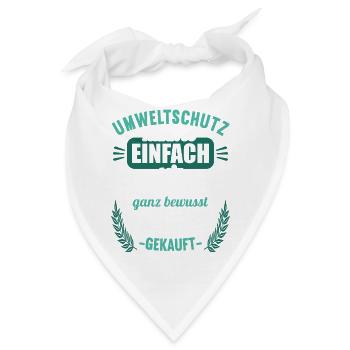 Anti Umweltschutz Parodie Umweltschutz - Bandana - Weiß - Vorne