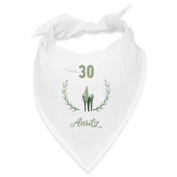 30 Jahre helfen auf Hochsitz 30 Geburtstag Jäger - Bandana - Weiß - Vorne