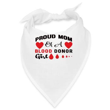 Blutspende Blutspenden Blutspender Mama Tochter - Bandana - Weiß - Vorne
