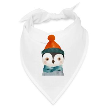 Niedlicher Pinguin - Bandana - Weiß - Vorne