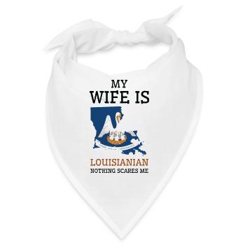 Nichts macht mir Angst Louisianianische Ehefrau - Bandana - Weiß - Vorne