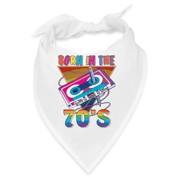 KASSETTE BORN IN THE 70S - Bandana - Weiß - Vorne