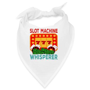 Kasino Glücksspiel Spielautomat Kartenspiel - Bandana - Weiß - Vorne