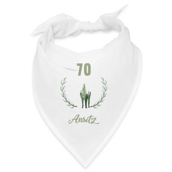 70 Jahre helfen auf Hochsitz 70 Geburtstag Jäger - Bandana - Weiß - Vorne