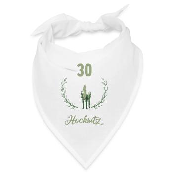 30 Jahre helfen auf Hochsitz 30 Geburtstag Jäger - Bandana - Weiß - Vorne