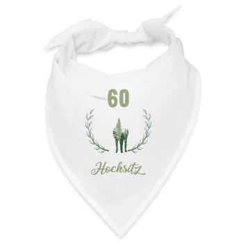 60 Jahre helfen auf Hochsitz 60 Geburtstag Jäger - Bandana - Weiß - Vorne