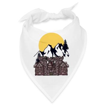 Mittelalter Burg Festung Königreich Schloss König - Bandana - Weiß - Vorne