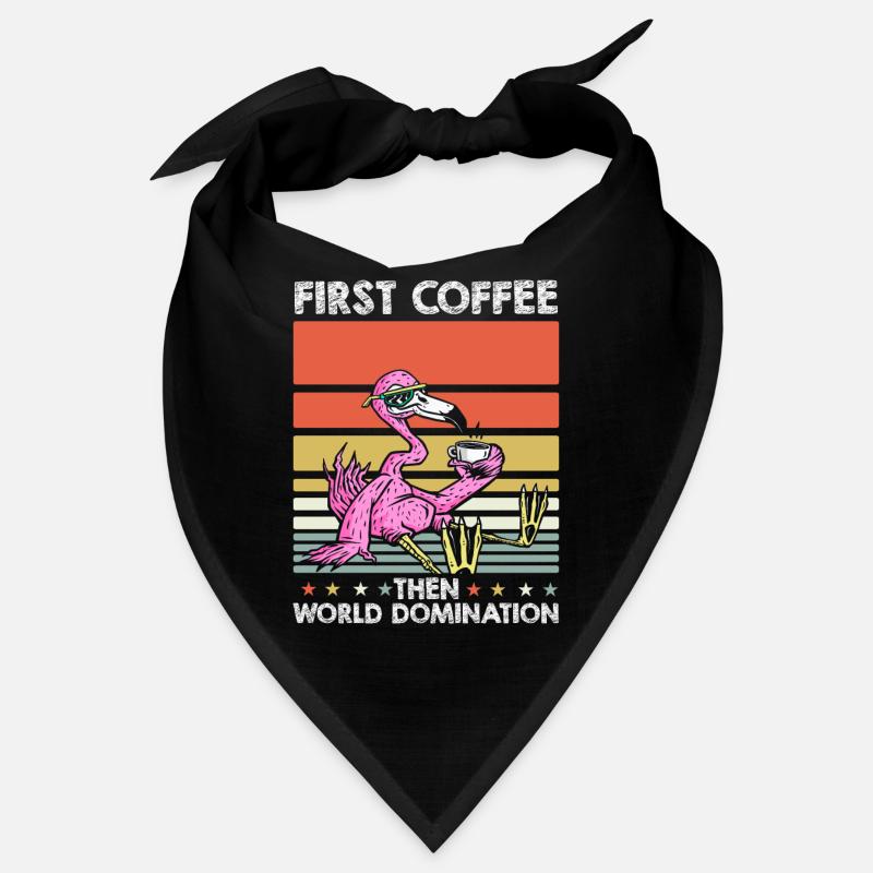 Flamingo Kaffee Sonnenbrille Bandana