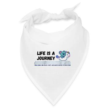 Das Leben Ist Eine Reise - Bandana - Weiß - Vorne