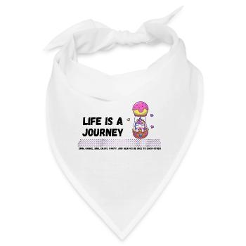 Das Leben Ist Eine Reise - Bandana - Weiß - Vorne