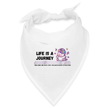 Das Leben Ist Eine Reise - Bandana - Weiß - Vorne