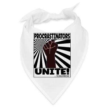 Procrastinators unite - tomorrow - Bandana - Weiß - Vorne