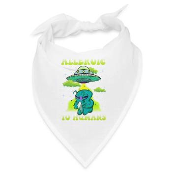 Aliens Allergic to Humans - Bandana - Weiß - Vorne