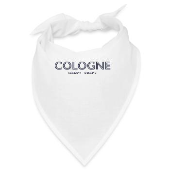 Germany Stadt Koordinaten - Cologne - Bandana - Weiß - Vorne