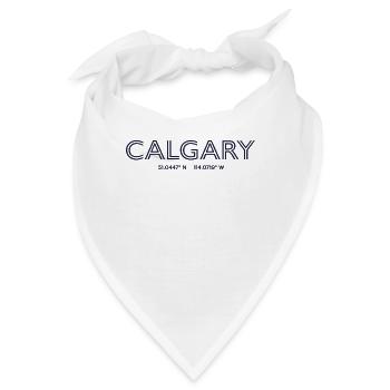 Canada Stadt Koordinaten - Calgary - Bandana - Weiß - Vorne
