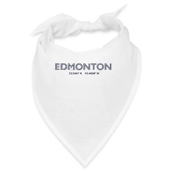Canada Stadt Koordinaten - Edmonton - Bandana - Weiß - Vorne