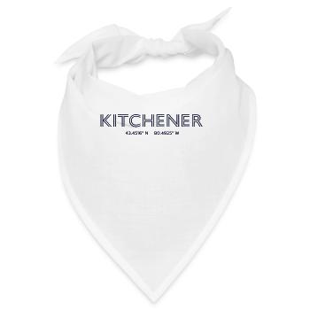 Canada Stadt Koordinaten - Kitchener - Bandana - Weiß - Vorne