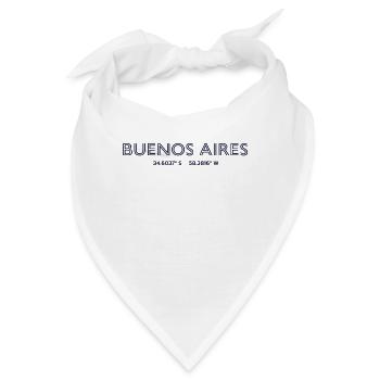 Argentina Stadt Koordinaten - Buenos Aires - Bandana - Weiß - Vorne
