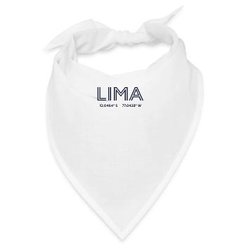 Peru Stadt Koordinaten - Lima - Bandana - Weiß - Vorne