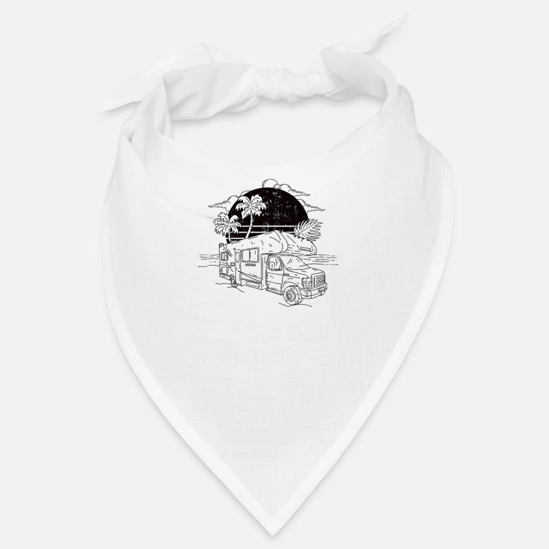 Camper Geschenkidee Camping - Bandana - Weiß