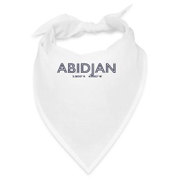 Côte d’Ivoire Stadt Koordinaten - Abidjan - Bandana - Weiß - Vorne