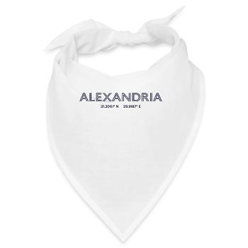 Egypt Stadt Koordinaten - Alexandria - Bandana - Weiß - Vorne
