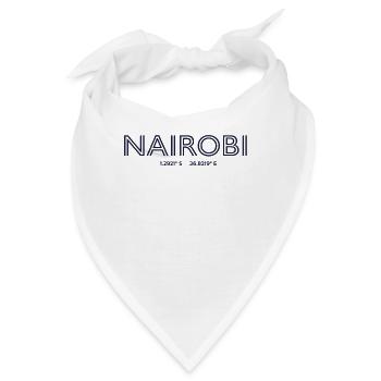 Kenya Stadt Koordinaten - Nairobi - Bandana - Weiß - Vorne