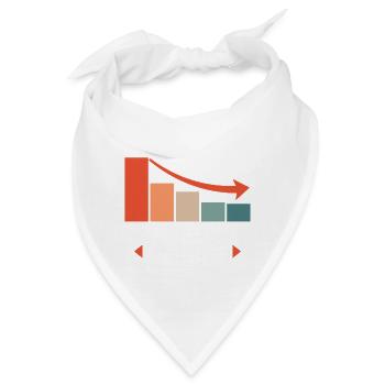 Ich bin 25 Ab jetzt gehts abwärts 25 Geburtstag - Bandana - Weiß - Vorne