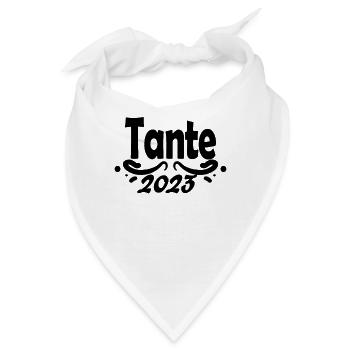 Tante 2023 - Tante werden - Tante Geschenk - Bandana - Weiß - Vorne