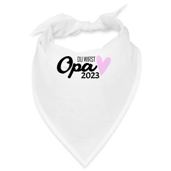 Opa 2023 - Opa werden - Bald Opa - Bandana - Weiß - Vorne