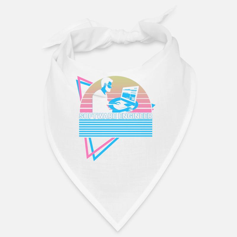 Software Engineer Software Engineering Retro - Bandana - white