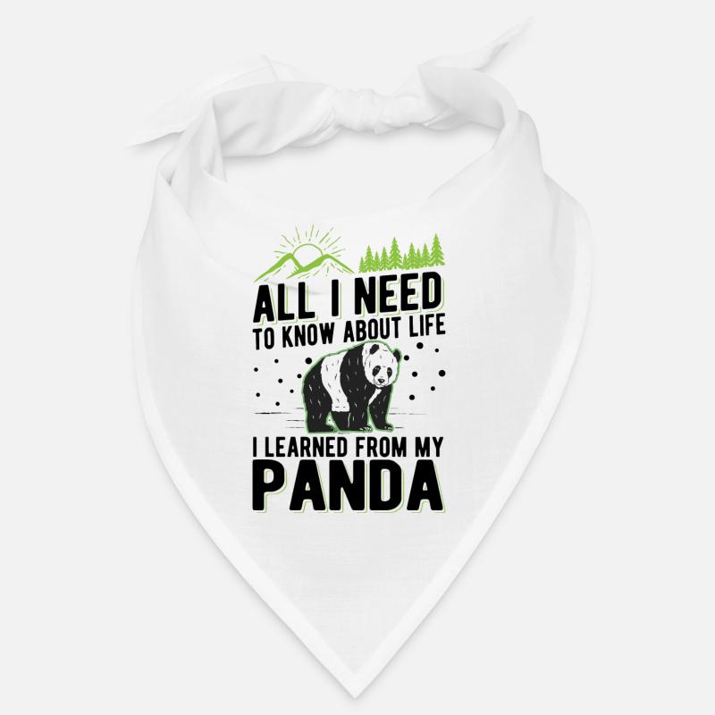 Panda Geschenk Bambus Pandabär Bandana