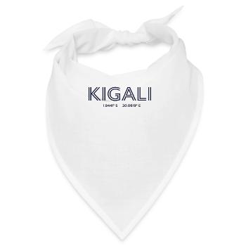 Rwanda Stadt Koordinaten - Kigali - Bandana - Weiß - Vorne