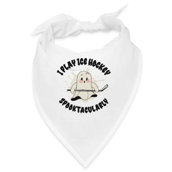 Eishockey Sport Halloween Saison Geisterspieler - Bandana - Weiß - Vorne