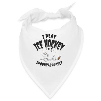 Eishockey Sport Halloween Saison Geisterspieler - Bandana - Weiß - Vorne