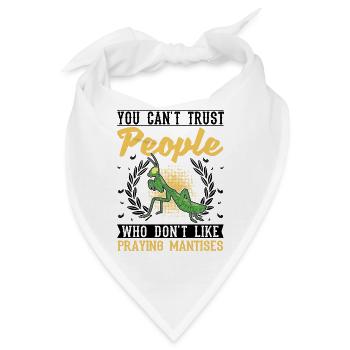 Gottesanbeterin Geschenk Mantis Fangschrecke - Bandana - Weiß - Vorne