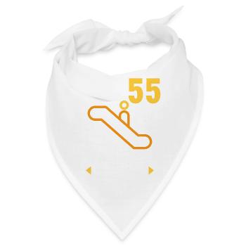 Ich bin 55 Ab jetzt gehts abwärts 55 Geburtstag - Bandana - Weiß - Vorne