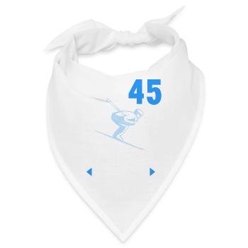 Ich bin 45 Ab jetzt gehts abwärts 45 Geburtstag - Bandana - Weiß - Vorne