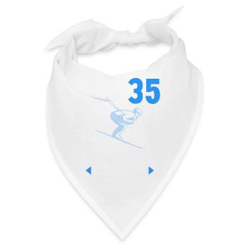 Ich bin 35 Ab jetzt gehts abwärts 35 Geburtstag - Bandana - Weiß - Vorne