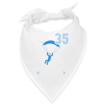 Ich bin 35 Ab jetzt gehts abwärts 35 Geburtstag - Bandana - Weiß - Vorne
