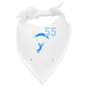 Ich bin 55 Ab jetzt gehts abwärts 55 Geburtstag - Bandana - Weiß - Vorne
