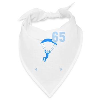 Ich bin 65 Ab jetzt gehts abwärts 65 Geburtstag - Bandana - Weiß - Vorne